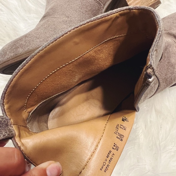Franco Sarto 7.5 Cute Suede Heeled Booties - Picture 4 of 4